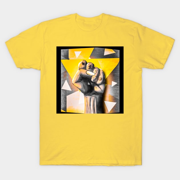 Black Lives Matter - Graphic Yellow Fist T-Shirt by Technically Reel Snake